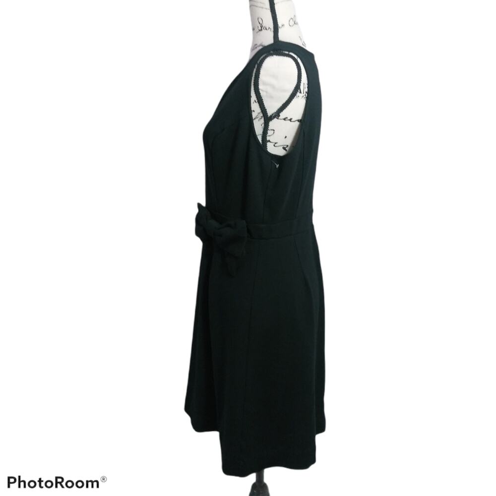 Ava By Le Tote Black Sleeveless Dress Waist Bow Cocktail LBD Size L - Picture 3 of 9